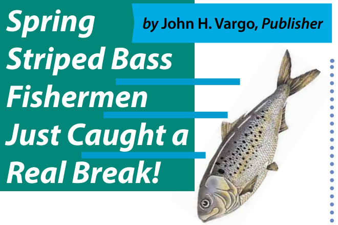 Spring Striped Bass Fishermen Just Caught a Real Break!